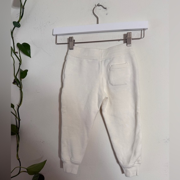 Polo Kids Plaid Logo - White Sweatpants /Joggers {3T} - Picture 2 of 3